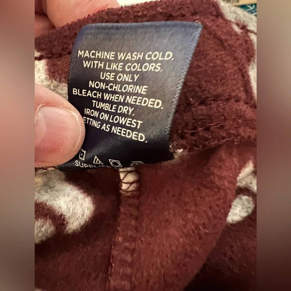 Stafford Sleep Pants Maroon Color with White Polar Bears Size XL - Picture 10 of 10